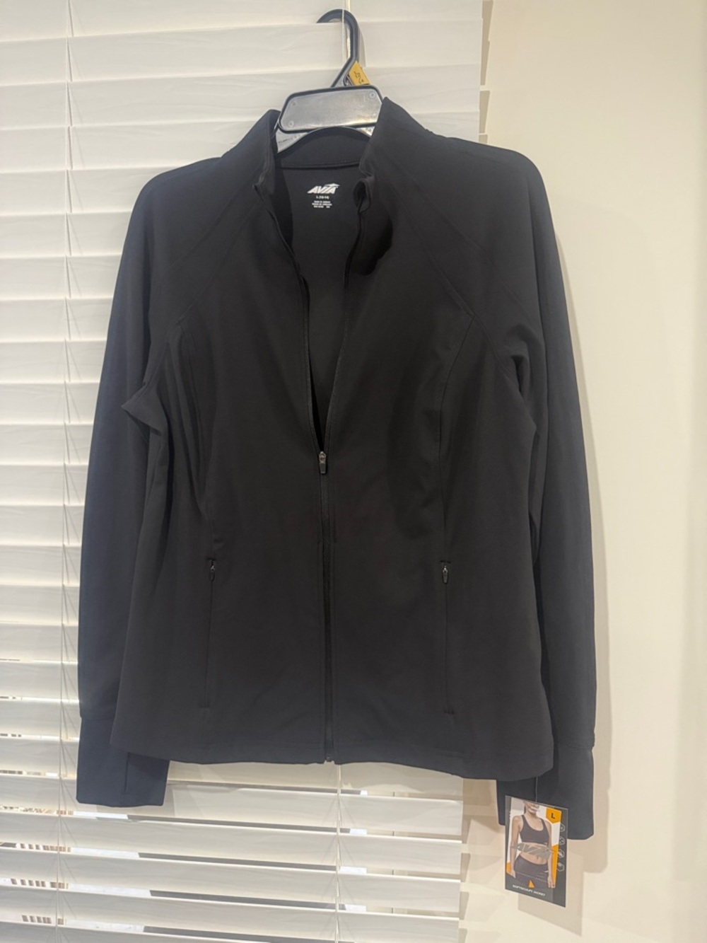 Avia Black Zip-Up Bomber Jacket